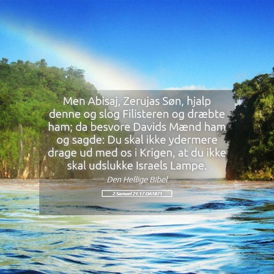Picture 05 - 2 Samuel 21:17 DA1871 - Men Abisaj, Zerujas Søn, hjalp denne og slog - Bible Verse Picture