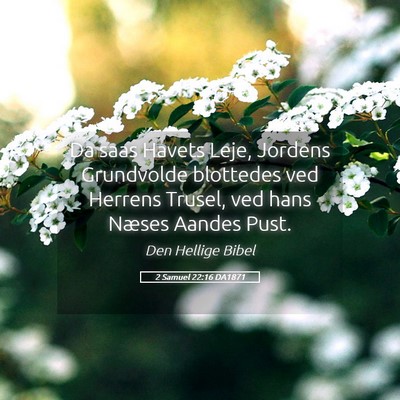 Picture 05 - 2 Samuel 22:16 DA1871 - Da saas Havets Leje, Jordens Grundvolde blottedes - Bible Verse Picture