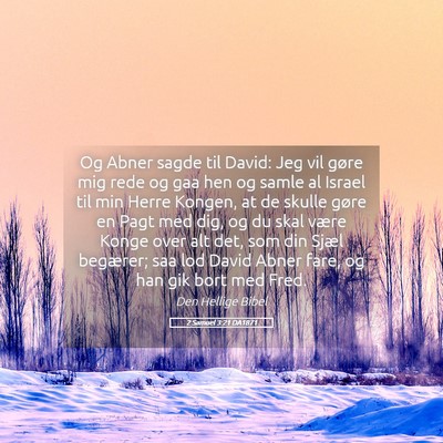 Picture 05 - 2 Samuel 3:21 DA1871 - Og Abner sagde til David: Jeg vil gøre mig rede - Bible Verse Picture