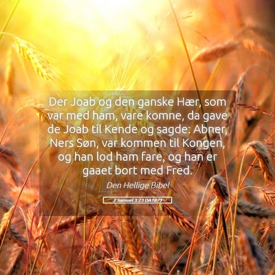 Picture 05 - 2 Samuel 3:23 DA1871 - Der Joab og den ganske Hær, som var med ham, - Bible Verse Picture