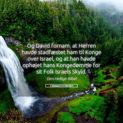 Picture 05 - 2 Samuel 5:12 DA1871 - Og David fornam, at Herren havde stadfæstet ham - Bible Verse Picture