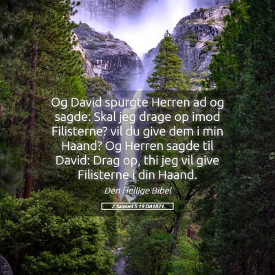 Picture 05 - 2 Samuel 5:19 DA1871 - Og David spurgte Herren ad og sagde: Skal jeg - Bible Verse Picture