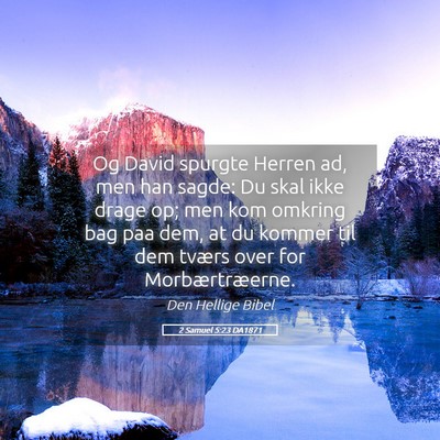 Picture 05 - 2 Samuel 5:23 DA1871 - Og David spurgte Herren ad, men han sagde: Du - Bible Verse Picture