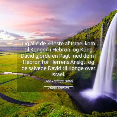 Picture 05 - 2 Samuel 5:3 DA1871 - Og alle de Ældste af Israel kom til Kongen i - Bible Verse Picture
