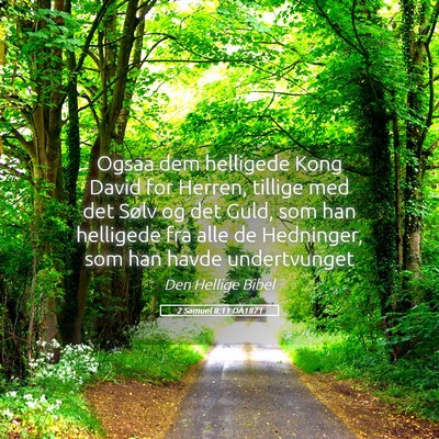 Picture 05 - 2 Samuel 8:11 DA1871 - Ogsaa dem helligede Kong David for Herren, - Bible Verse Picture