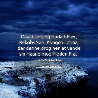 Picture 05 - 2 Samuel 8:3 DA1871 - David slog og Hadad-Eser, Rekobs Søn, Kongen i - Bible Verse Picture