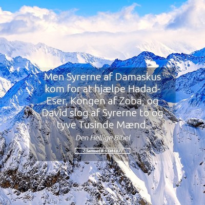 Picture 05 - 2 Samuel 8:5 DA1871 - Men Syrerne af Damaskus kom for at hjælpe - Bible Verse Picture