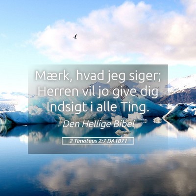 Picture 05 - 2 Timoteus 2:7 DA1871 - Mærk, hvad jeg siger; Herren vil jo give dig - Bible Verse Picture