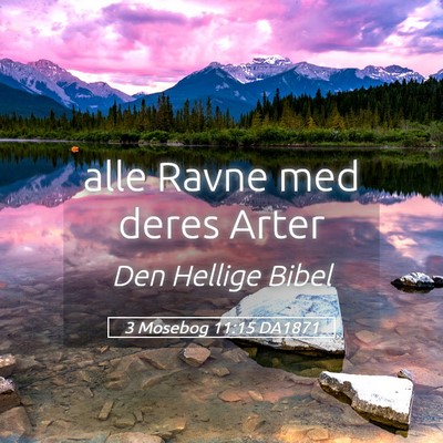 Picture 05 - 3 Mosebog 11:15 DA1871 - alle Ravne med deres - Bible Verse Picture