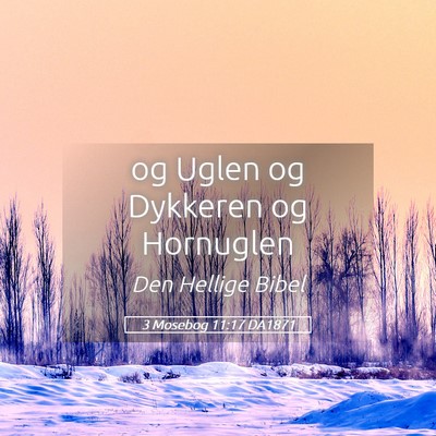Picture 05 - 3 Mosebog 11:17 DA1871 - og Uglen og Dykkeren og - Bible Verse Picture