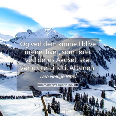 Picture 05 - 3 Mosebog 11:24 DA1871 - Og ved dem kunne I blive urene; hver, som rører - Bible Verse Picture