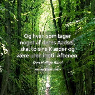 Picture 05 - 3 Mosebog 11:25 DA1871 - Og hver, som tager noget af deres Aadsel, skal to - Bible Verse Picture