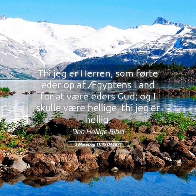 Picture 05 - 3 Mosebog 11:45 DA1871 - Thi jeg er Herren, som førte eder op af - Bible Verse Picture