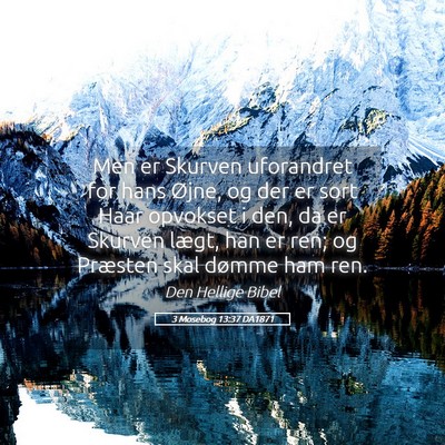 Picture 05 - 3 Mosebog 13:37 DA1871 - Men er Skurven uforandret for hans Øjne, og der - Bible Verse Picture