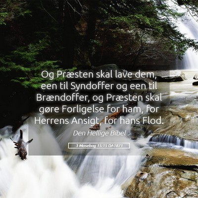 Picture 05 - 3 Mosebog 15:15 DA1871 - Og Præsten skal lave dem, een til Syndoffer og - Bible Verse Picture