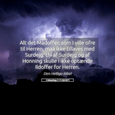 Picture 05 - 3 Mosebog 2:11 DA1871 - Alt det Madoffer, som I ville ofre til Herren, - Bible Verse Picture