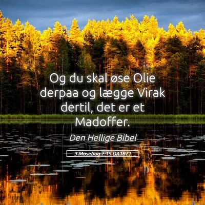 Picture 05 - 3 Mosebog 2:15 DA1871 - Og du skal øse Olie derpaa og lægge Virak - Bible Verse Picture