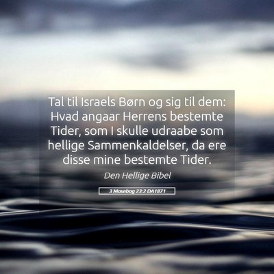 Picture 05 - 3 Mosebog 23:2 DA1871 - Tal til Israels Børn og sig til dem: Hvad angaar - Bible Verse Picture