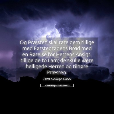 Picture 05 - 3 Mosebog 23:20 DA1871 - Og Præsten skal røre dem tillige med - Bible Verse Picture