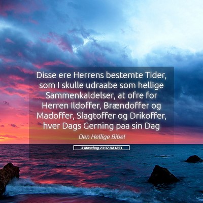 Picture 05 - 3 Mosebog 23:37 DA1871 - Disse ere Herrens bestemte Tider, som I skulle - Bible Verse Picture