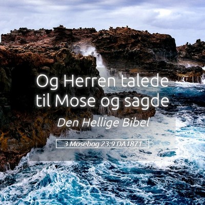Picture 05 - 3 Mosebog 23:9 DA1871 - Og Herren talede til Mose og - Bible Verse Picture