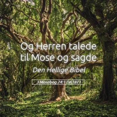 Picture 05 - 3 Mosebog 24:1 DA1871 - Og Herren talede til Mose og - Bible Verse Picture