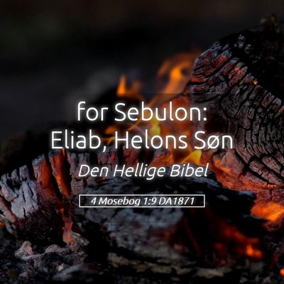 Picture 05 - 4 Mosebog 1:9 DA1871 - for Sebulon: Eliab, Helons - Bible Verse Picture