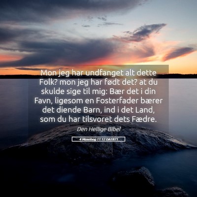 Picture 05 - 4 Mosebog 11:12 DA1871 - Mon jeg har undfanget alt dette Folk? mon jeg har - Bible Verse Picture