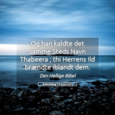 Picture 05 - 4 Mosebog 11:3 DA1871 - Og han kaldte det samme Steds Navn Thabeera ; thi - Bible Verse Picture