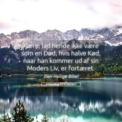 Picture 05 - 4 Mosebog 12:12 DA1871 - Kære, lad hende ikke være som en Død, hvis - Bible Verse Picture