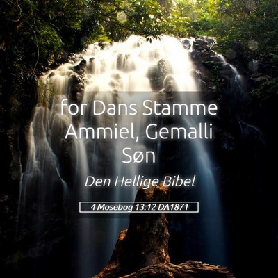 Picture 05 - 4 Mosebog 13:12 DA1871 - for Dans Stamme Ammiel, Gemalli - Bible Verse Picture