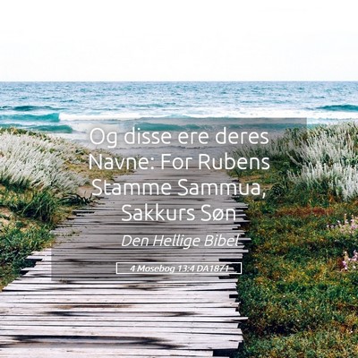 Picture 05 - 4 Mosebog 13:4 DA1871 - Og disse ere deres Navne: For Rubens Stamme - Bible Verse Picture