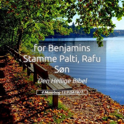 Picture 05 - 4 Mosebog 13:9 DA1871 - for Benjamins Stamme Palti, Rafu - Bible Verse Picture