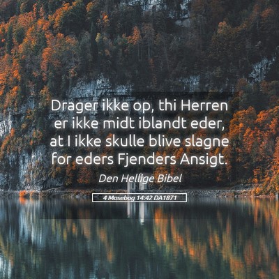 Picture 05 - 4 Mosebog 14:42 DA1871 - Drager ikke op, thi Herren er ikke midt iblandt - Bible Verse Picture