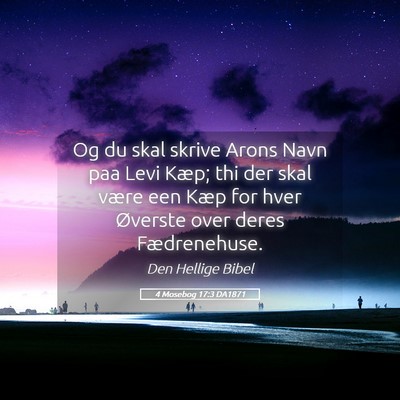 Picture 05 - 4 Mosebog 17:3 DA1871 - Og du skal skrive Arons Navn paa Levi Kæp; thi - Bible Verse Picture