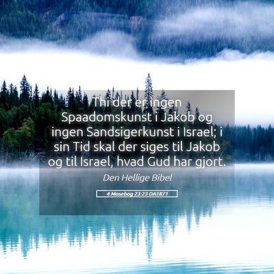 Picture 05 - 4 Mosebog 23:23 DA1871 - Thi der er ingen Spaadomskunst i Jakob og ingen - Bible Verse Picture