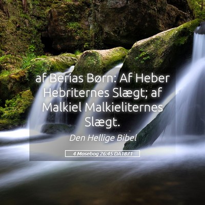 Picture 05 - 4 Mosebog 26:45 DA1871 - af Berias Børn: Af Heber Hebriternes Slægt; af - Bible Verse Picture