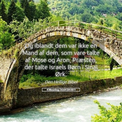 Picture 05 - 4 Mosebog 26:64 DA1871 - Og iblandt dem var ikke en Mand af dem, som vare - Bible Verse Picture
