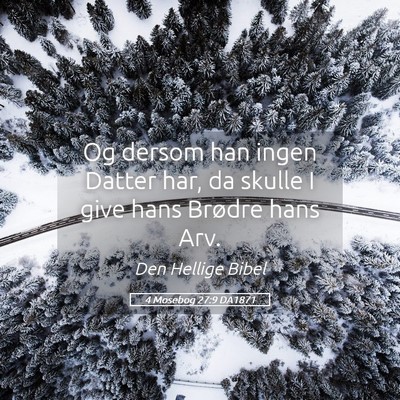 Picture 05 - 4 Mosebog 27:9 DA1871 - Og dersom han ingen Datter har, da skulle I give - Bible Verse Picture