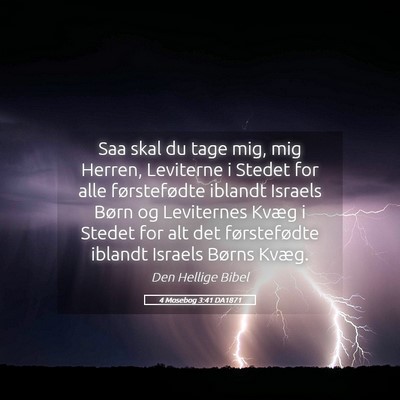 Picture 05 - 4 Mosebog 3:41 DA1871 - Saa skal du tage mig, mig Herren, Leviterne i - Bible Verse Picture