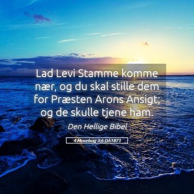 Picture 05 - 4 Mosebog 3:6 DA1871 - Lad Levi Stamme komme nær, og du skal stille dem - Bible Verse Picture