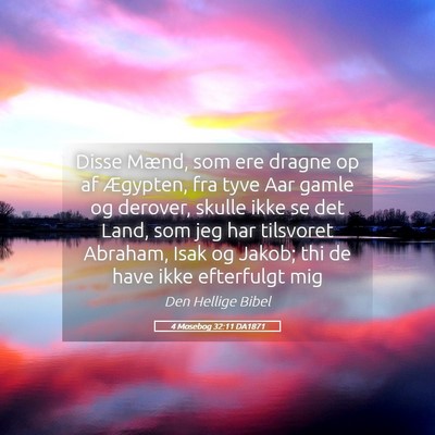 Picture 05 - 4 Mosebog 32:11 DA1871 - Disse Mænd, som ere dragne op af Ægypten, fra - Bible Verse Picture