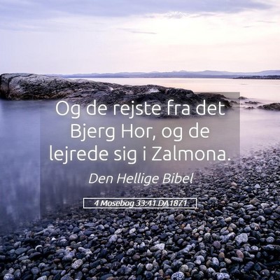 Picture 05 - 4 Mosebog 33:41 DA1871 - Og de rejste fra det Bjerg Hor, og de lejrede sig - Bible Verse Picture