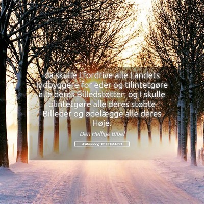 Picture 05 - 4 Mosebog 33:52 DA1871 - da skulle I fordrive alle Landets Indbyggere for - Bible Verse Picture