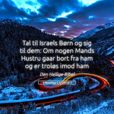 Picture 05 - 4 Mosebog 5:12 DA1871 - Tal til Israels Børn og sig til dem: Om nogen - Bible Verse Picture