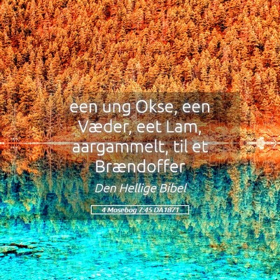 Picture 05 - 4 Mosebog 7:45 DA1871 - een ung Okse, een Væder, eet Lam, aargammelt, - Bible Verse Picture