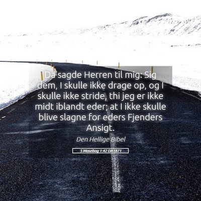 Picture 05 - 5 Mosebog 1:42 DA1871 - Da sagde Herren til mig: Sig dem, I skulle ikke - Bible Verse Picture
