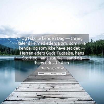 Picture 05 - 5 Mosebog 11:2 DA1871 - Og I skulle kende i Dag — thi jeg taler ikke - Bible Verse Picture