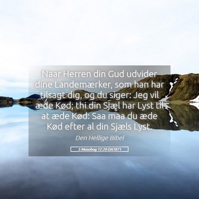 Picture 05 - 5 Mosebog 12:20 DA1871 - Naar Herren din Gud udvider dine Landemærker, - Bible Verse Picture