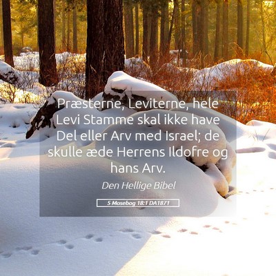 Picture 05 - 5 Mosebog 18:1 DA1871 - Præsterne, Leviterne, hele Levi Stamme skal ikke - Bible Verse Picture
